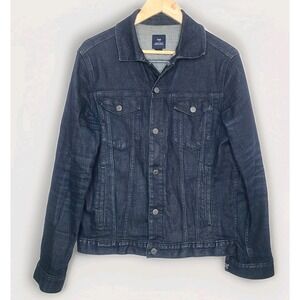 GAP Denim Stretch‎ Trucker Jean Jacket Dark Wash Men's Size Medium